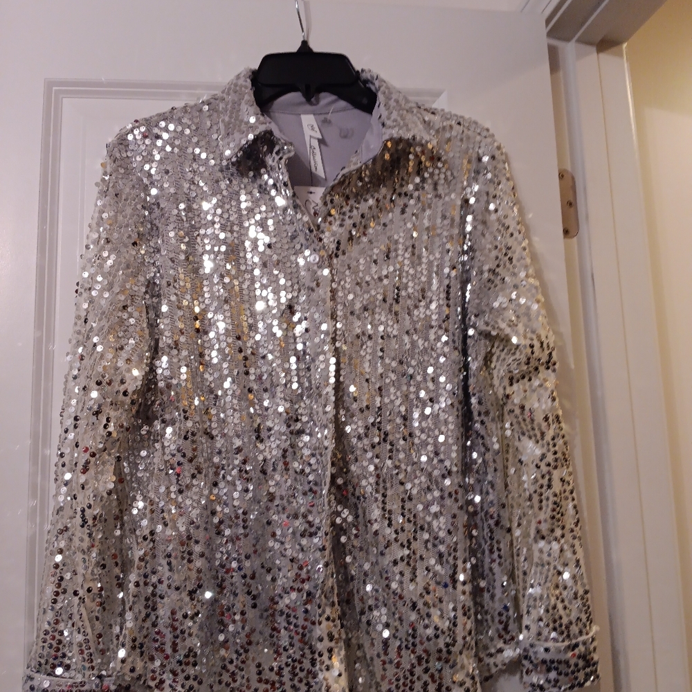 NY Collection Silver Jacket